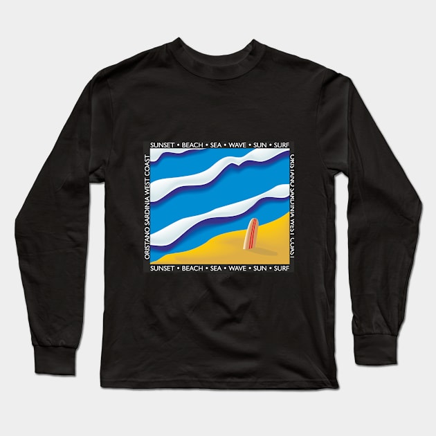 Sardinia West Coast Long Sleeve T-Shirt by billgatto